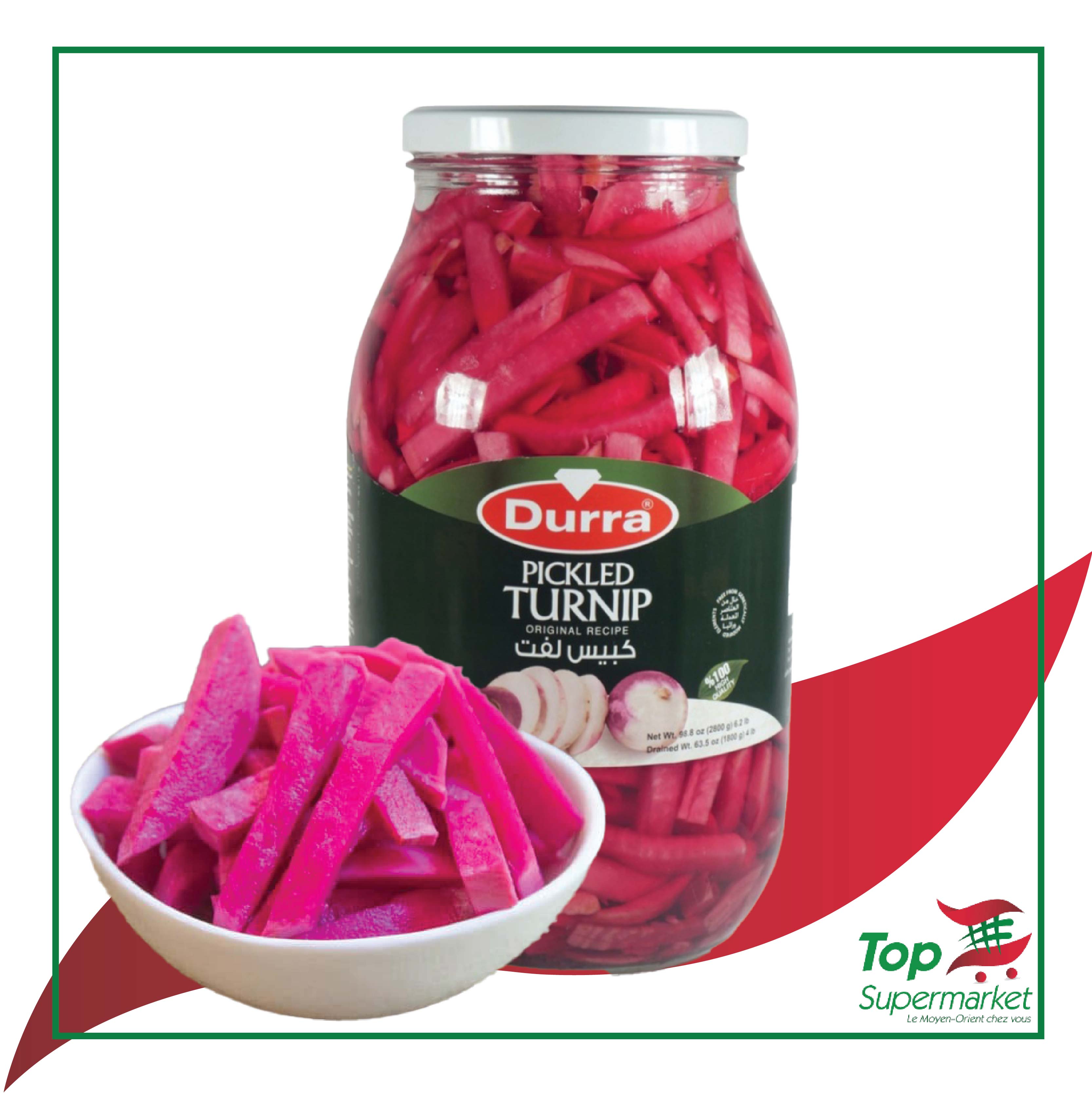 Durra Pickled Turnip Sliced (Glas) 2800gr